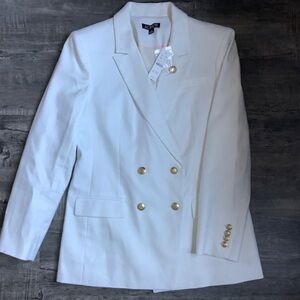 J. Crew Women's White Double-Breasted Blazer NWT